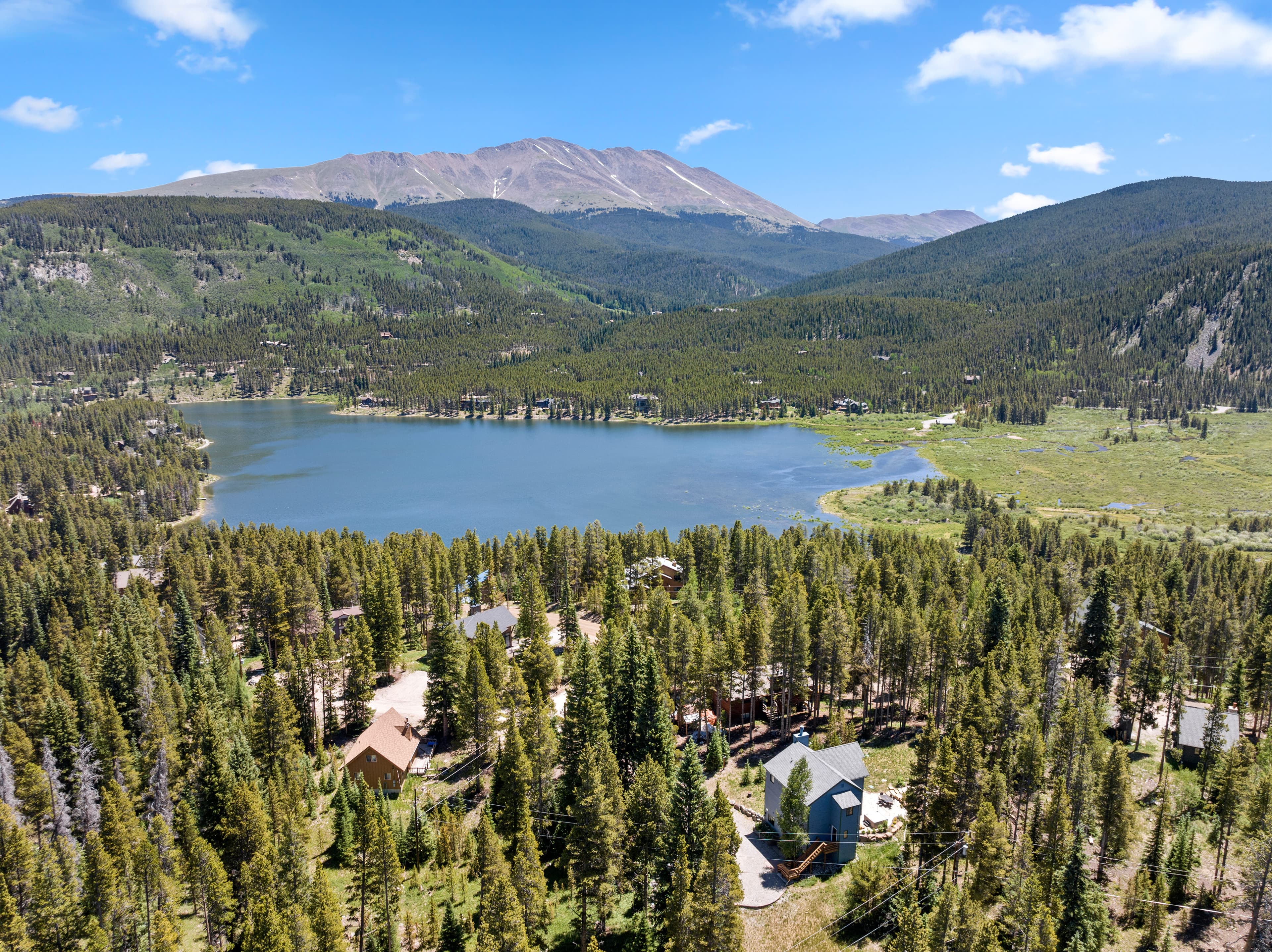Aerial view looking east toward Goose Pasture Tarn