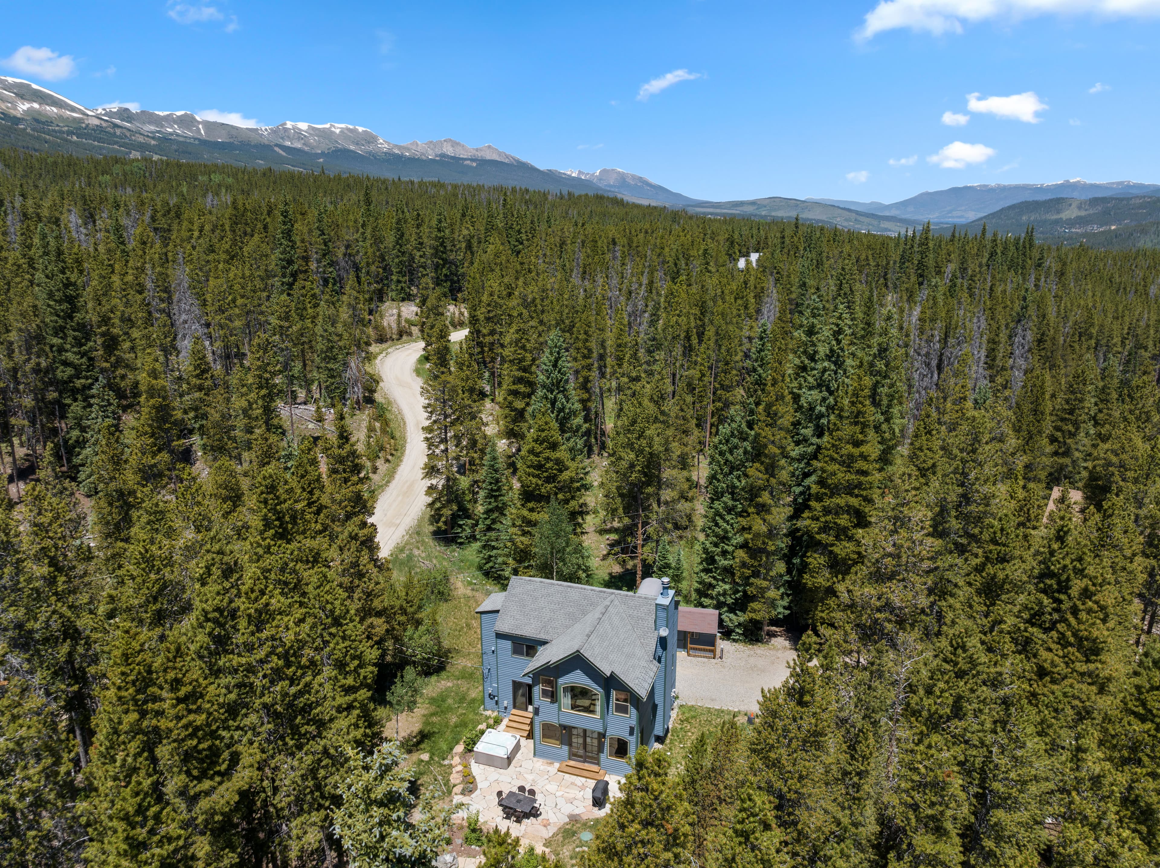 Aerial view looking north