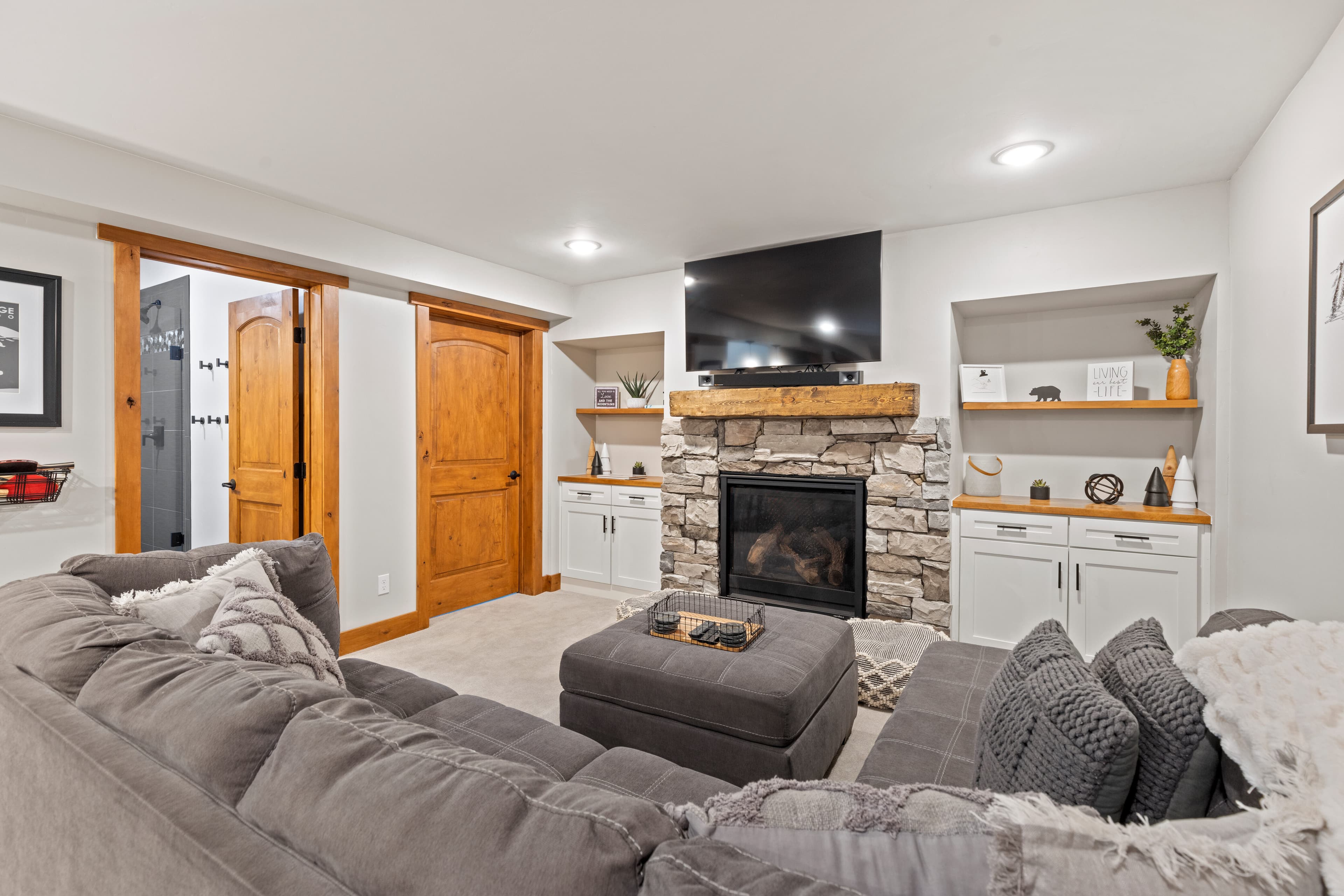 Basement living area alternate view