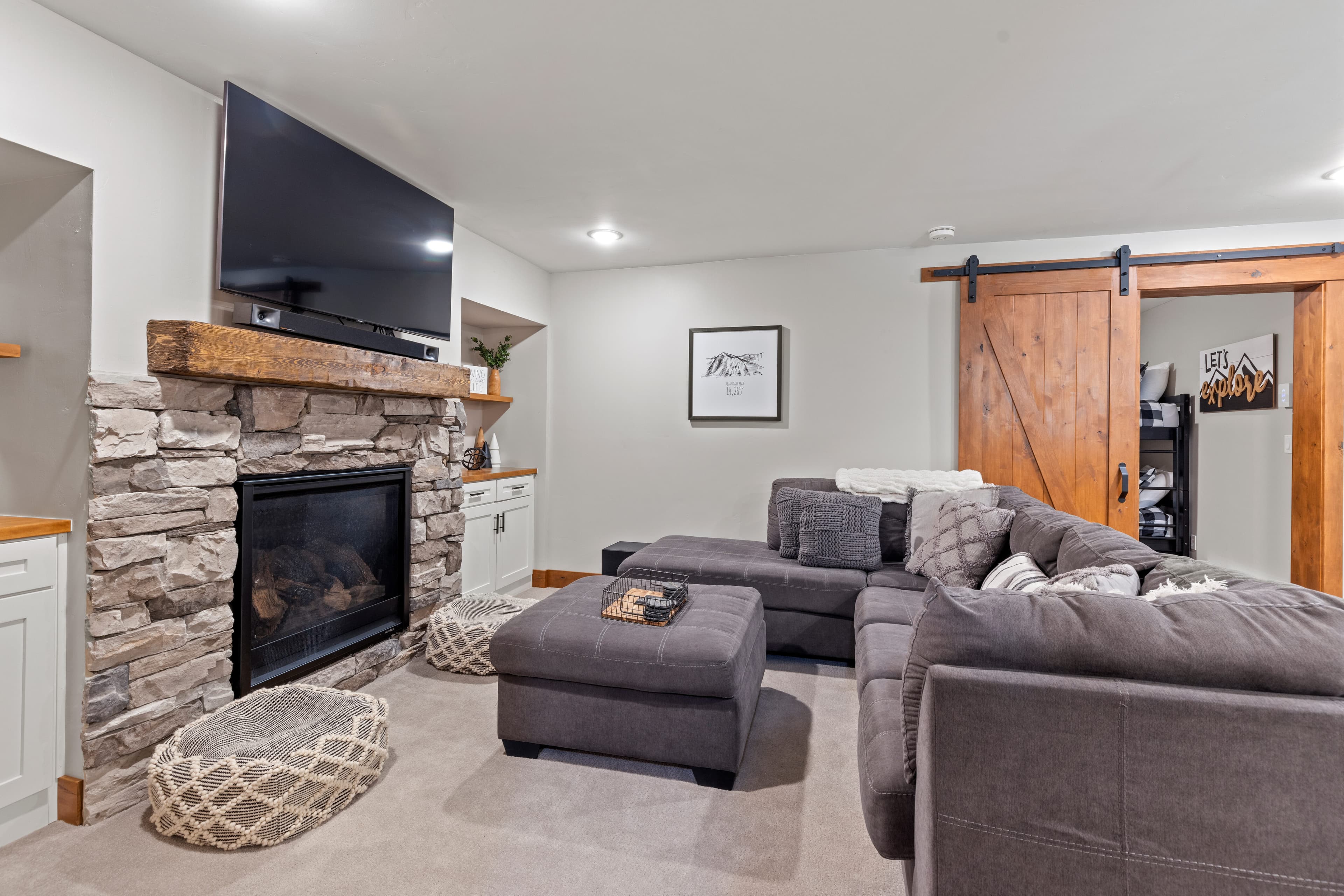 Basement living area